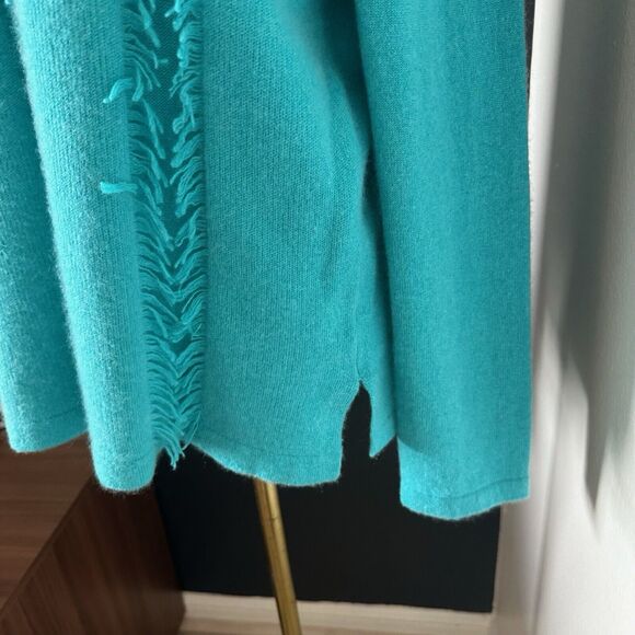 209 wst 38 100% Cashmere Knit Fringe Pullover Sweater - Picture 3 of 8